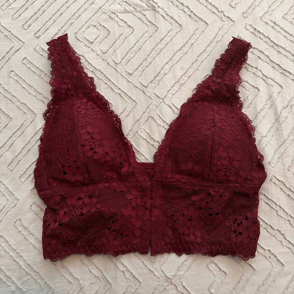 Forever 21 Burgundy Lace Bralette